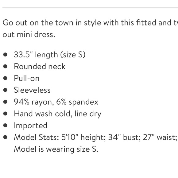 ELODIE Sleeveless Black Mini Dress - Picture 3 of 5